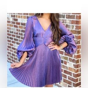 889.New Alden Adair Beautiful purple 
Cher Dress, Disco Ball